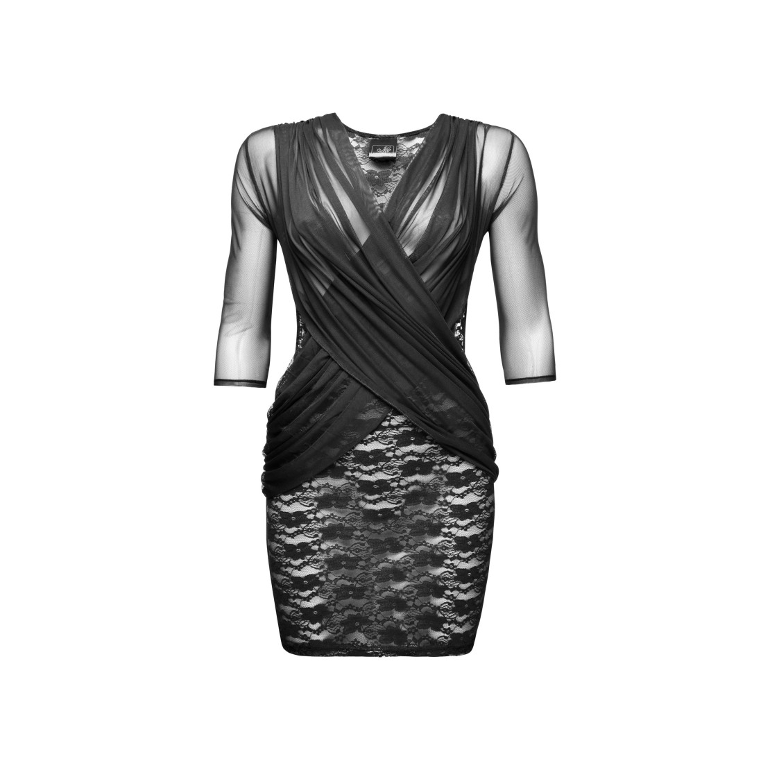 MINI ABITO SEXY PER DONNA IN PIZZO E TULLE...