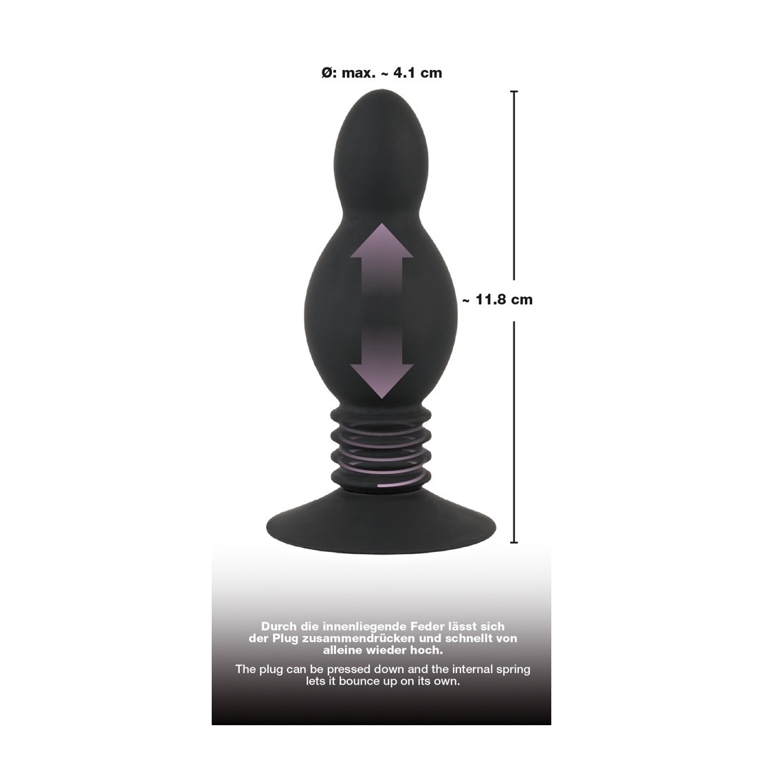 TAPPO ANALE IN SILICONE SEX TOY CON MOLLA...