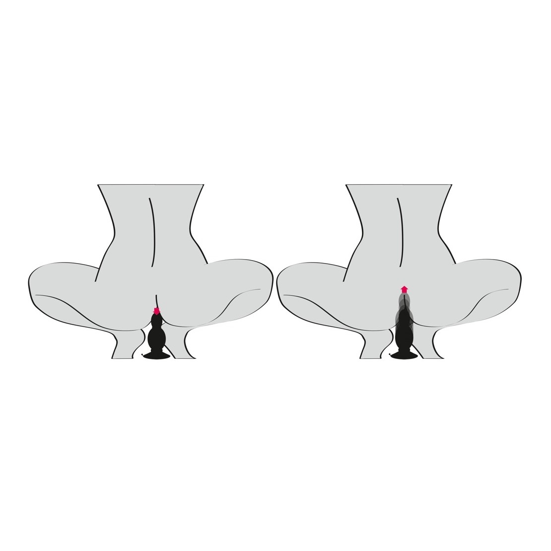 TAPPO ANALE IN SILICONE SEX TOY CON MOLLA...