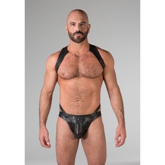 HARNESS SEXY PER UOMO REGOLABILE IN PELLE