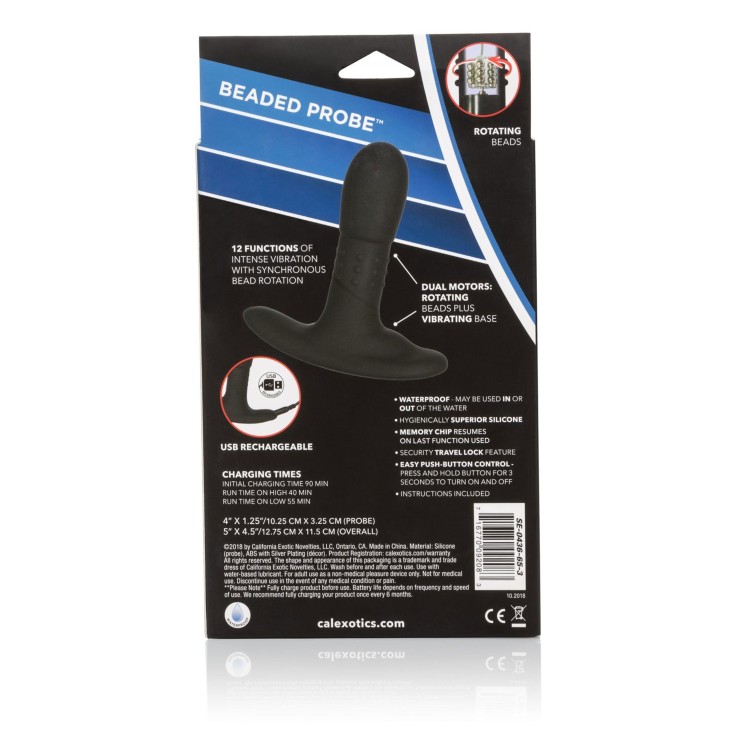 STIMOLATORE PROSTATICO VIBRANTE SEX TOY BEADED PROBE 2