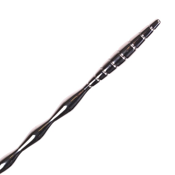 SONDA URETRALE SEX TOY IN ACCIAIO CON TEXTURE STIMOLANTE