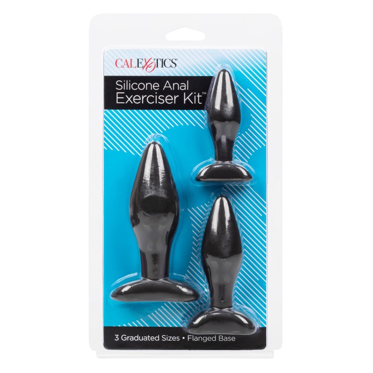 SET DI TRE TAPPI ANALI IN SILICONE SEX TOY EXERCISER KIT