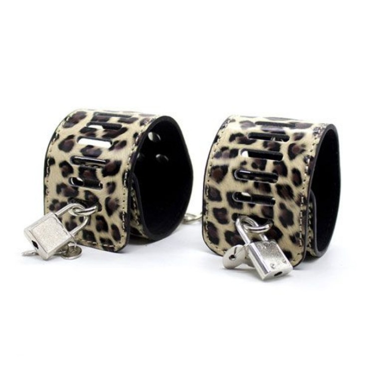 KIT BONDAGE 9 PEZZI LEOPARDATO PER GIOCHI DI COPPIA SADOMASO 2