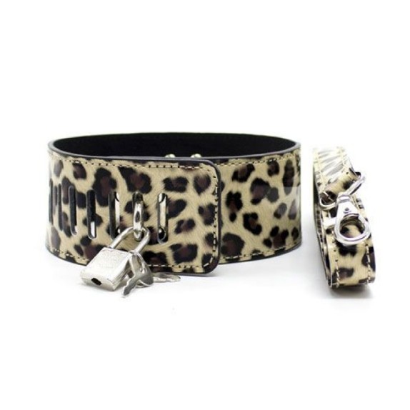 KIT BONDAGE 9 PEZZI LEOPARDATO