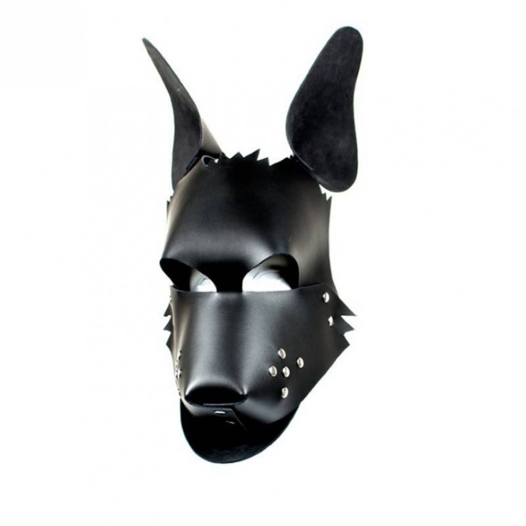 MASCHERA DA CANE IN CUOIO