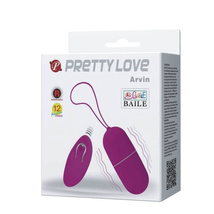 OVETTO VAGINALE CON TELECOMANDO WIRELESS SEX TOY ARVIN
