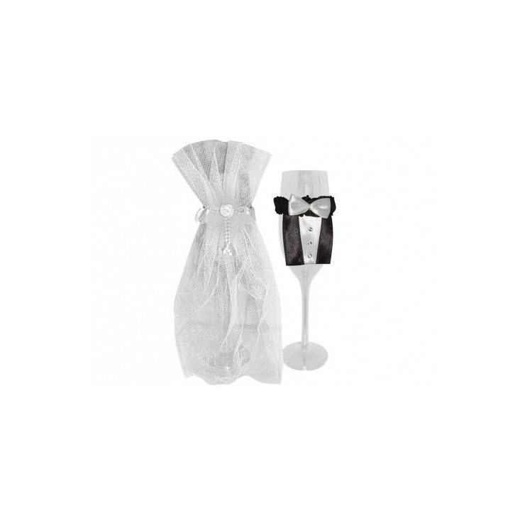 VESTITI SPOSI PER BICCHIERI FLUTES 2