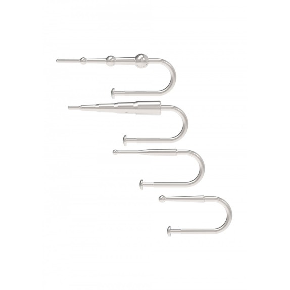SET DI 4 ANELLI PER PENE CON SONDA URETRALE SEX TOY SADO