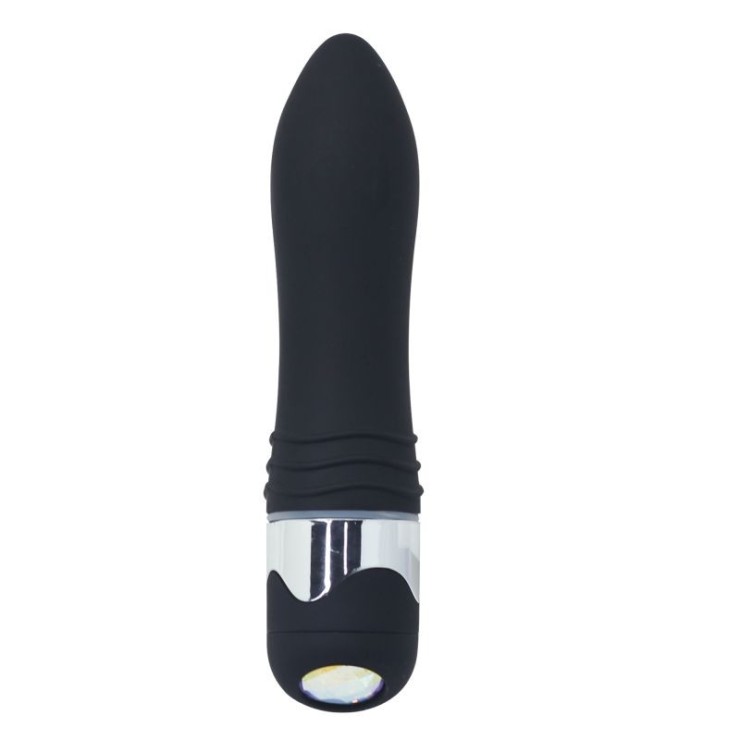 VIBRATORE VAGINALE NERO SEX TOY DIAMOND HEAD