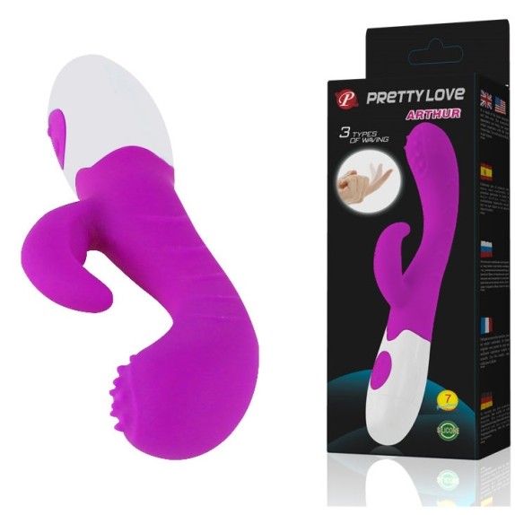 ARTHUR VIBRATORE RABBIT PER PUNTO G SEX TOY CON PALLINE ROTANTI