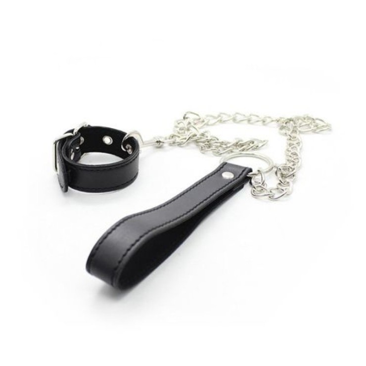 CHAIN LEASH GUINZAGLIO DA PENE IN ECOPELLE SEX TOY BDSM 2