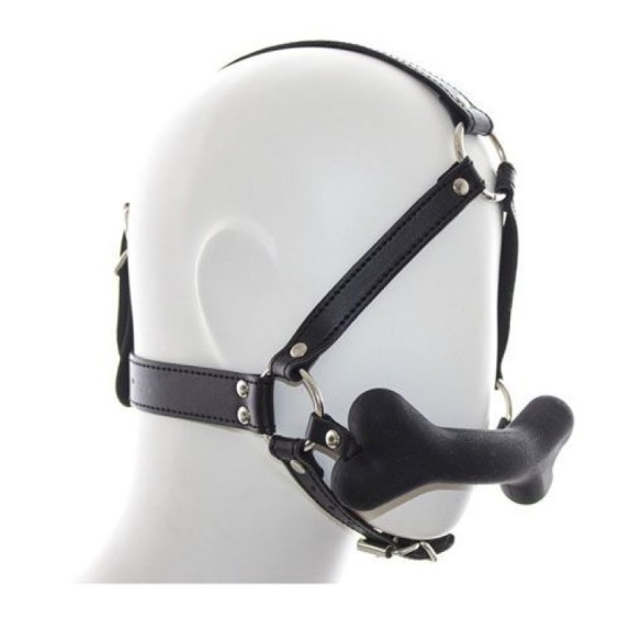 HARNESS CON MORSO A FORMA DI OSSO SEX TOY SADO