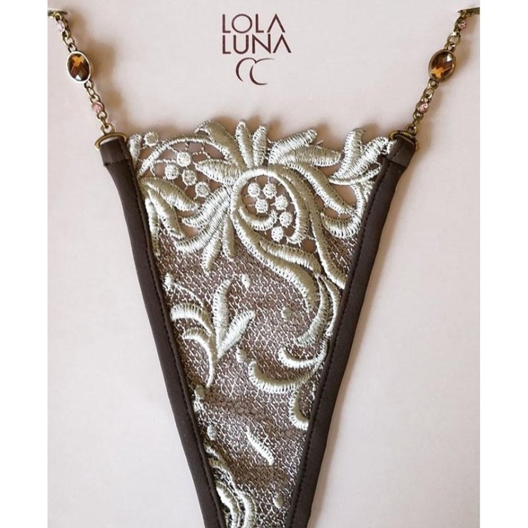 PERIZOMA SEXY PER DONNA IN PIZZO E STRASS SAHARA