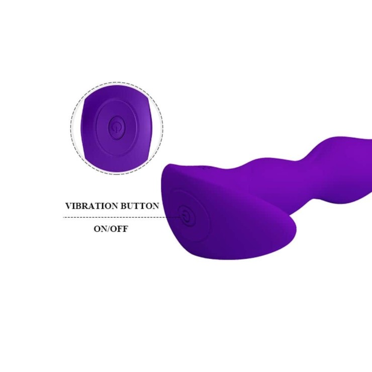 TAPPO ANALE BUTT PLUG VIBRANTE IN SILICONE SEX TOY YALE 2