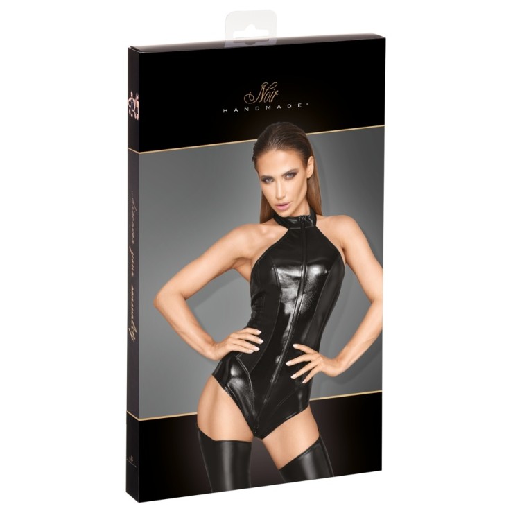 BODY SEXY PER DONNA IN WETLOOK TAGLIA GRANDE-CURVY