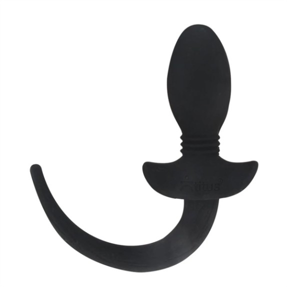 PLUG ANALE CODA IN SILICONE VIBRANTE SEX TOY PUPPY TAIL PRO