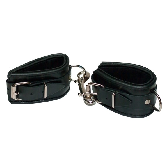 MANETTE UNISEX SEXY REGOLABILI IN PELLE NERA ZADO
