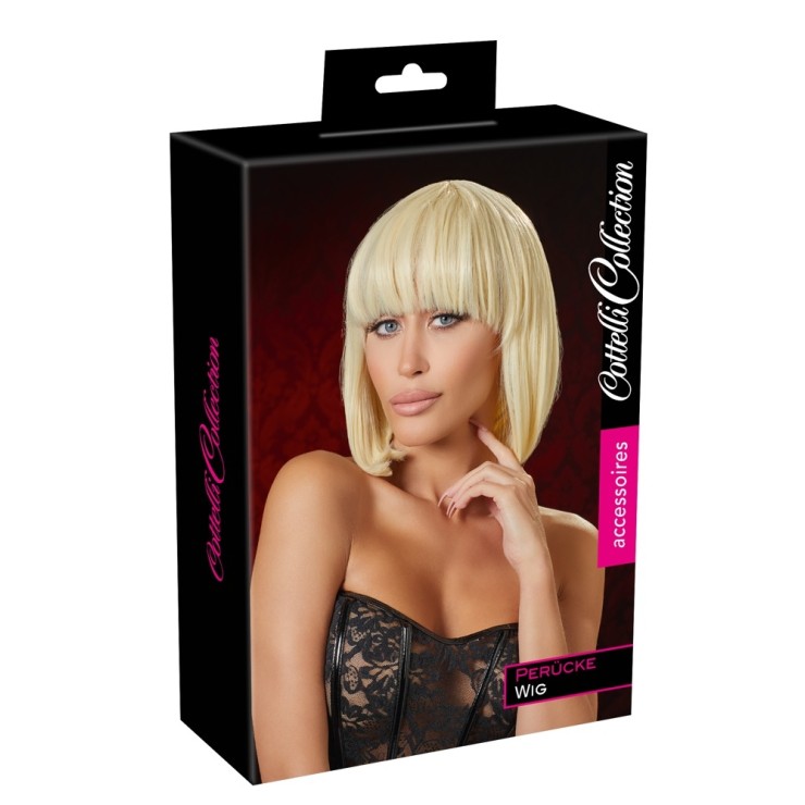 PARRUCCA SEXY BIONDA CASCHETTO CON FRANGETTA