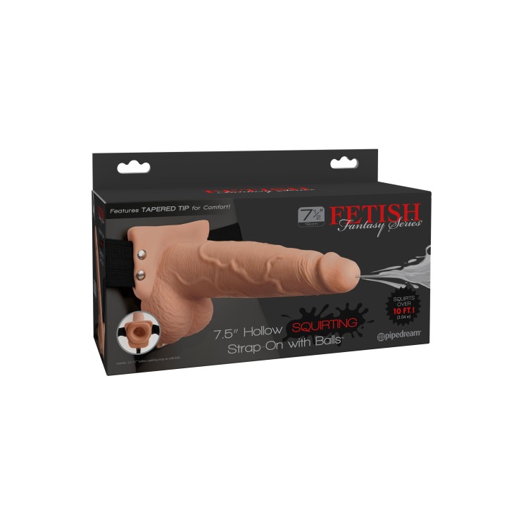 STRAP-ON REALISTICA UNISEX CHE SPRUZZA SEX TOY CON PROLUNGA