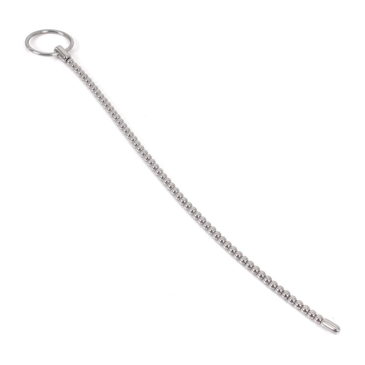 SONDA URETRALE CON SFERE IN ACCIAIO SEX TOY 6 MM.