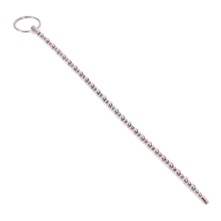 SONDA URETRALE CON SFERE IN ACCIAIO SEX TOY 6 E 8 MM.