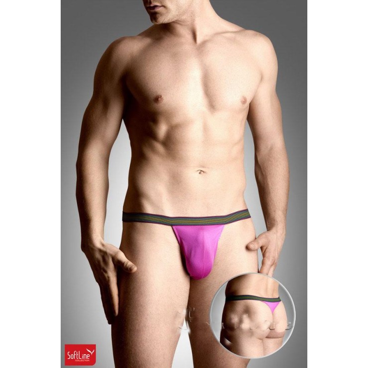 TANGA PERIZOMA SEXY PER UOMO CON FASCIA MULTICOLOR 2