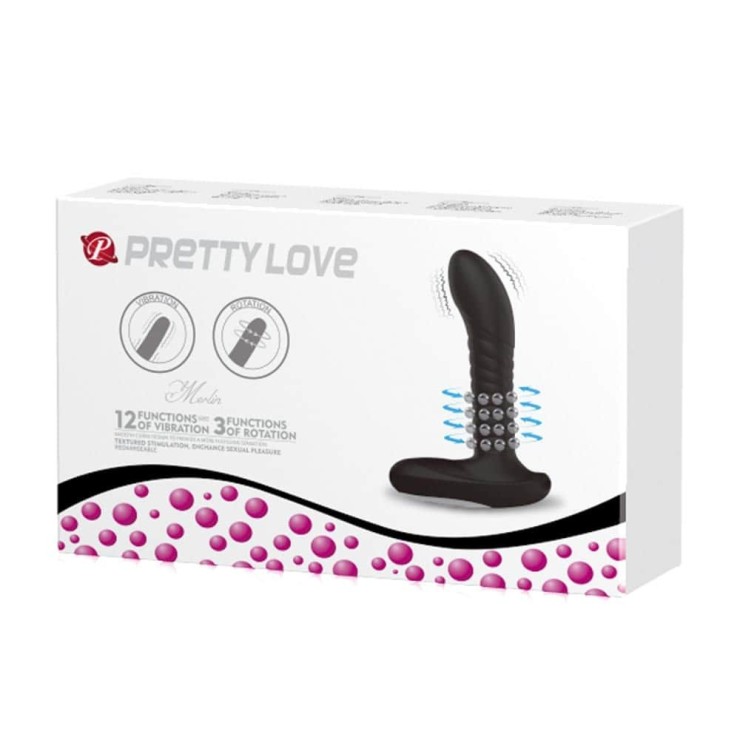 STIMOLATORE ANALE VIBRANTE SEX TOY CON MICROSFERE ROTANTI