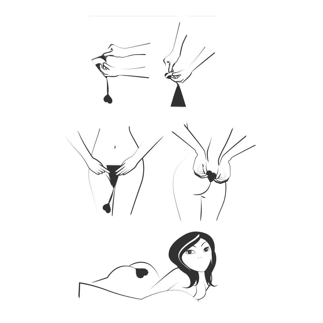SEXY PERIZZOMA IVISIBILE PER DONNA ADESIVI