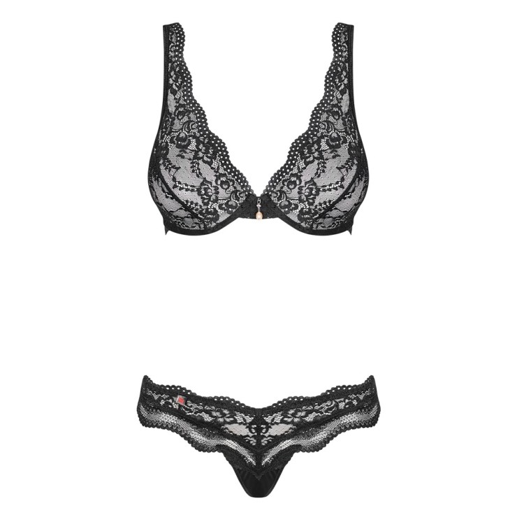 COMPLETO INTIMO SEXY PER DONNA IN PIZZO FLOREALE 2