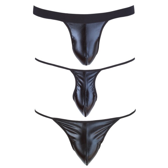 SET TRE PEZZI SEXY PER UOMO CON DUE G-STRING E UN JOCK STRAP