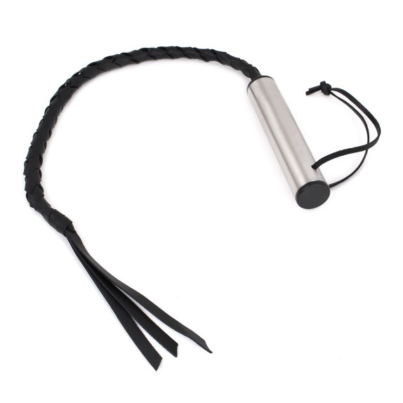 FRUSTA IN METALLO CON TRECCIA IN PELLE SEX TOY GIOCHI DI RUOLO