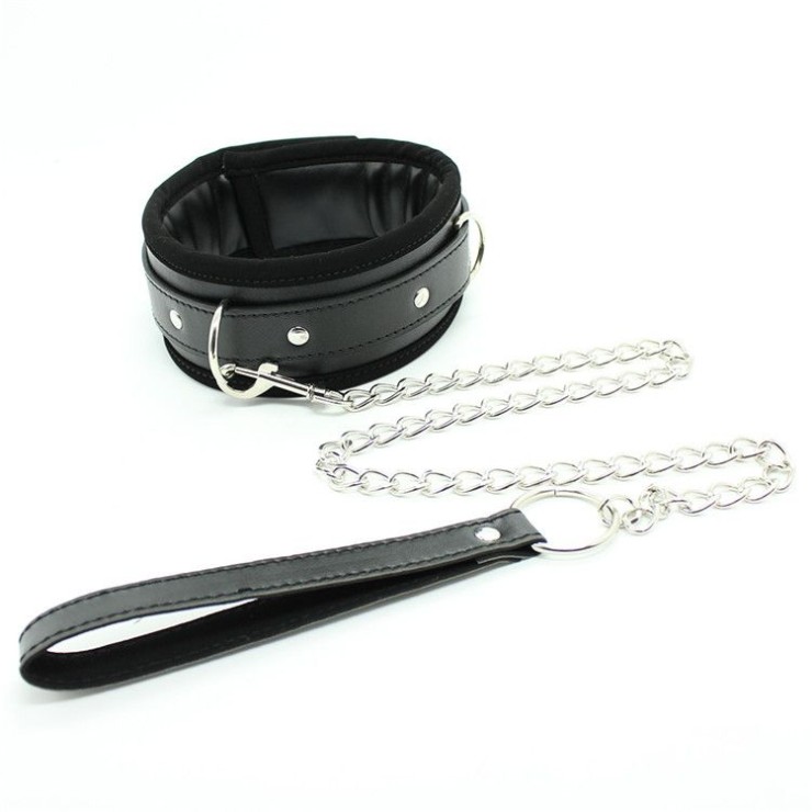 COLLARE IMBOTTITO CON GUINZAGLIO SEX TOY GIOCHI DI COPPIA...