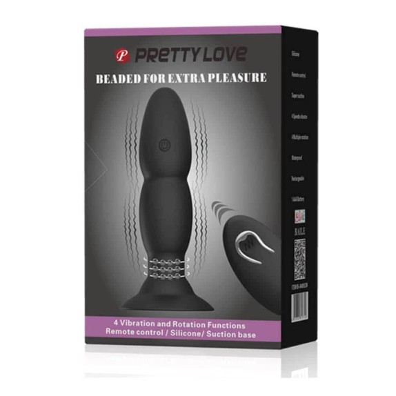 BUTT PLUG VIBRANTE E ROTANTE SEX TOY CON PERLINE STIMOLANTI