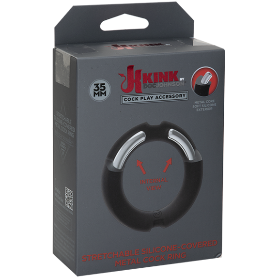 ANELLO FALLICO IN SILICONE E METALLO SEX TOY METAL COCK RING