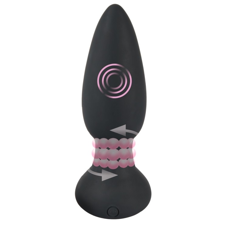 TAPPO ANALE VIBRANTE SEX TOY ROTATING PLUG CON TELECOMANDO 2