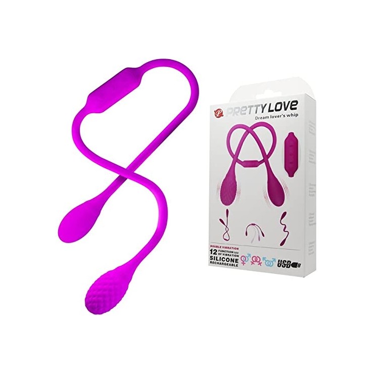 VIBRATORE UNISEX DOPPIO SEX TOYS IN SILICONE DREAM... 2
