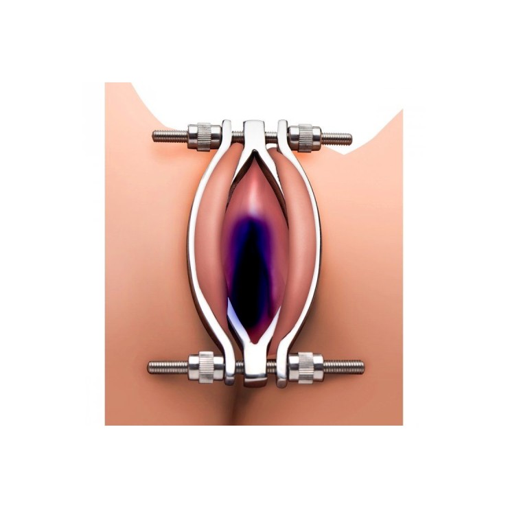 CINTURA DI CASTITA' IN ACCIAIO PER VAGINA SEX TOY SPREAD EM 2