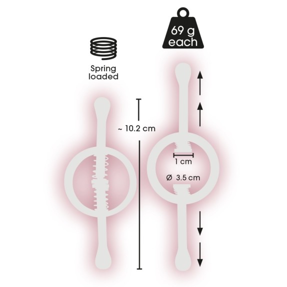MORSETTI A MOLLA PER CAPEZZOLI IN ACCIAIO NIPPLE CLAMPS
