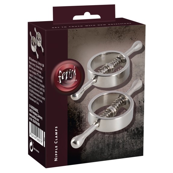 MORSETTI A MOLLA PER CAPEZZOLI IN ACCIAIO NIPPLE CLAMPS