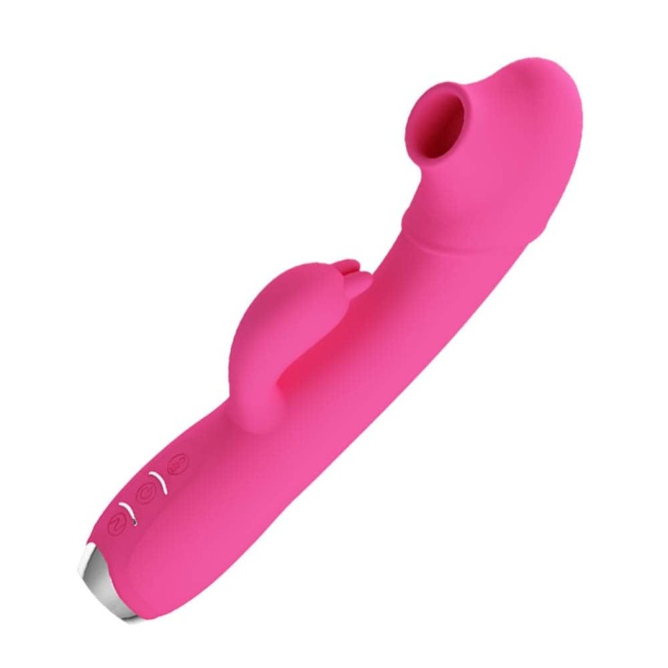 VIBRATORE RABBIT CON PULSAZIONI E SUZIONI SEX TOY REGINA 2