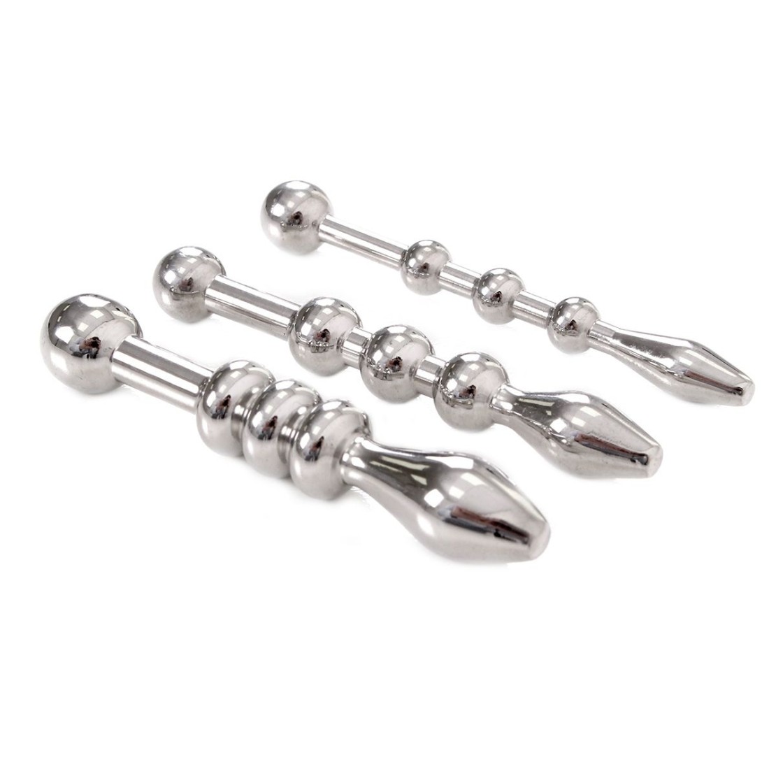 KIT TRE SONDE URETRALI IN ACCIAIO SEX TOY PER...