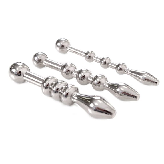 KIT TRE SONDE URETRALI IN ACCIAIO SEX TOY PER IL PENE URETHRAL TRAINER