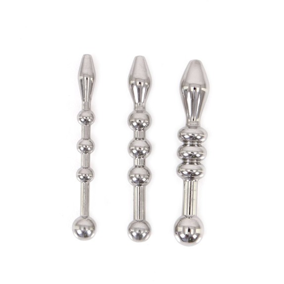 KIT TRE SONDE URETRALI IN ACCIAIO SEX TOY PER IL PENE URETHRAL TRAINER