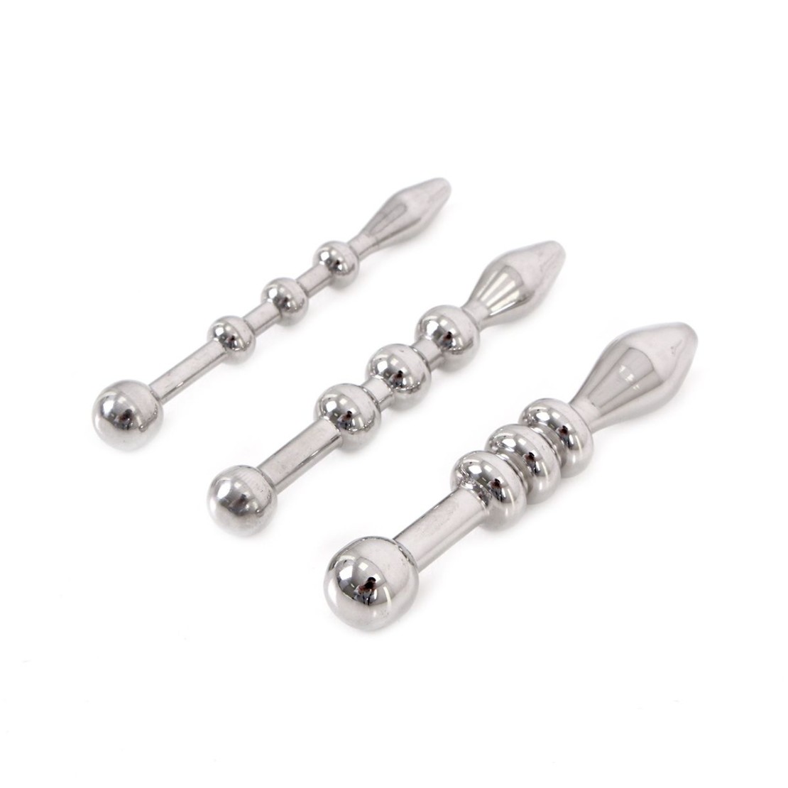 KIT TRE SONDE URETRALI IN ACCIAIO SEX TOY PER...