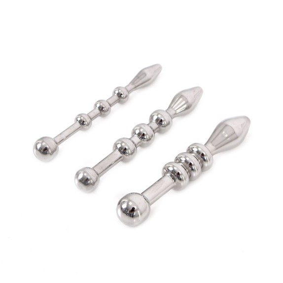KIT TRE SONDE URETRALI IN ACCIAIO SEX TOY PER IL PENE URETHRAL TRAINER