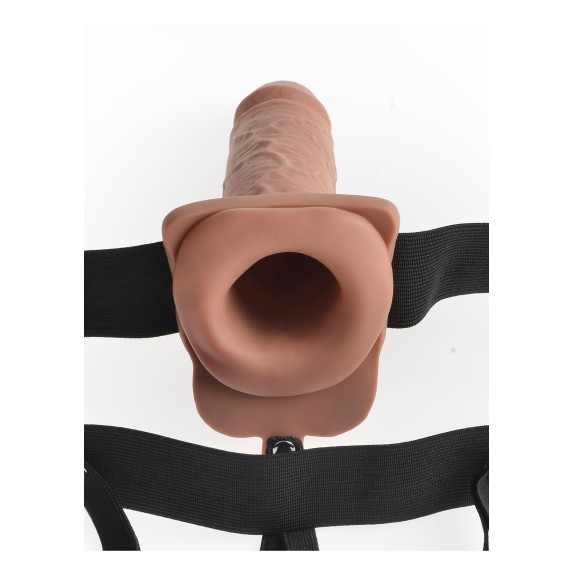 STRAP-ON APERTO PER UOMO CON PROLUNGA SEX TOY VIBRANTE CM. 18