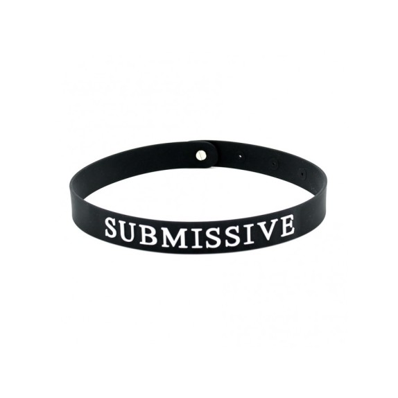 COLLARINO SEXY PER DONNA RIMBA CON SCRITTA SUBMISSIVE