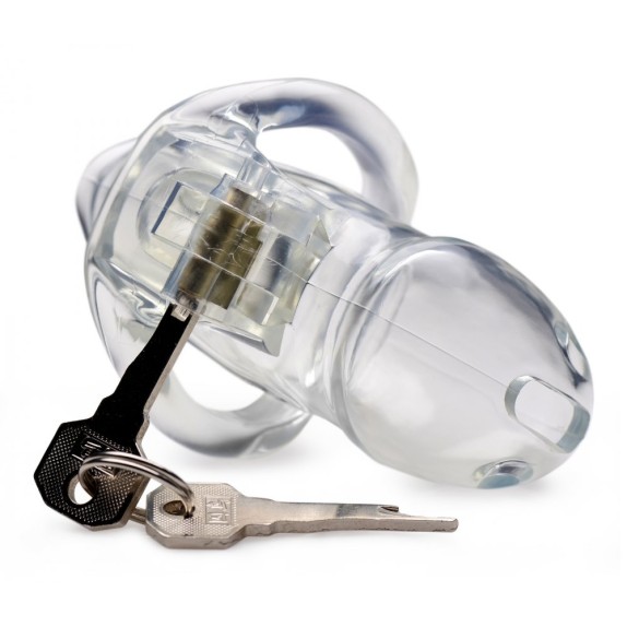 CINTURA GABBIA DI CASTITA' PER UOMO SEX TOY CLEAR CAPTOR