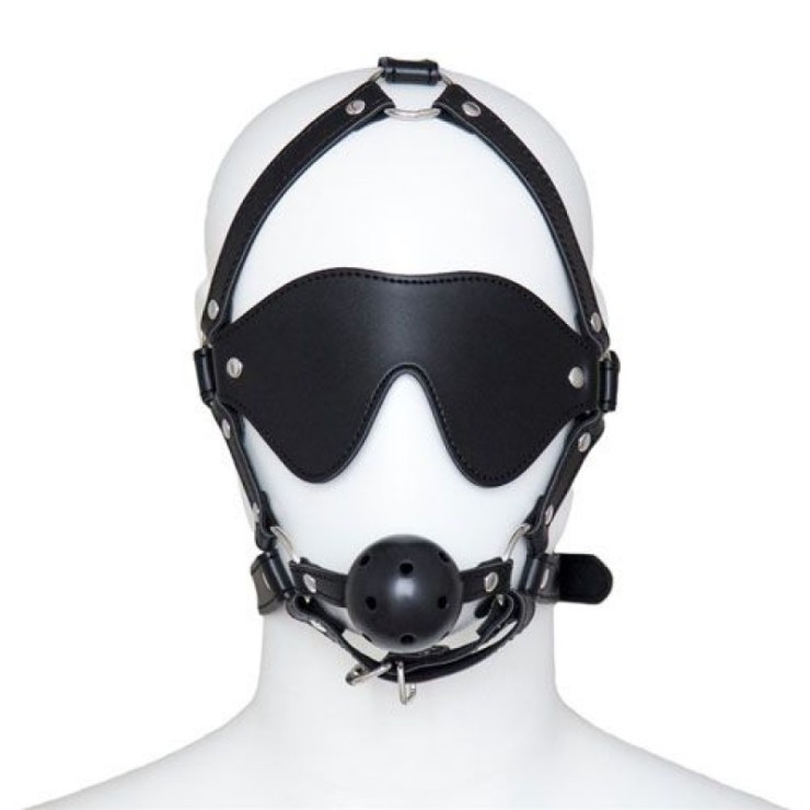 BAVAGLIO BOCCA E BENDA OCCHI PER GIOCHI SADOMASO HEAD...